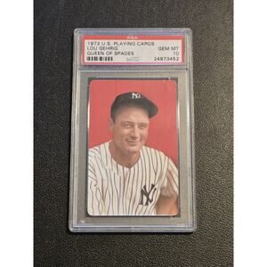 1973 U.S. Playing Cards Lou Gehrig Queen of Spades PSA 10